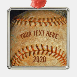 Witte Baseball rode roodheid Metalen Ornament