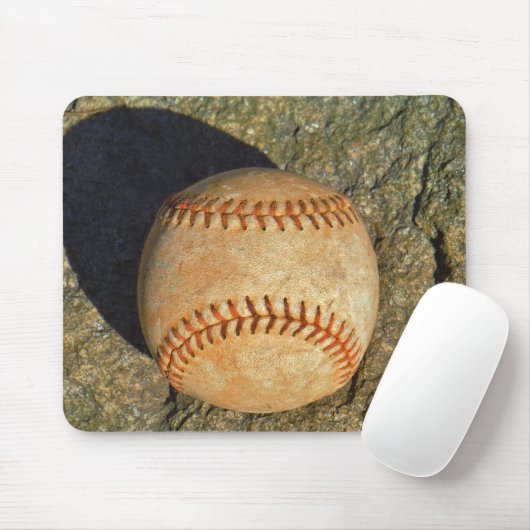  Witte Baseball rode roodheid Muismat (Met muis)