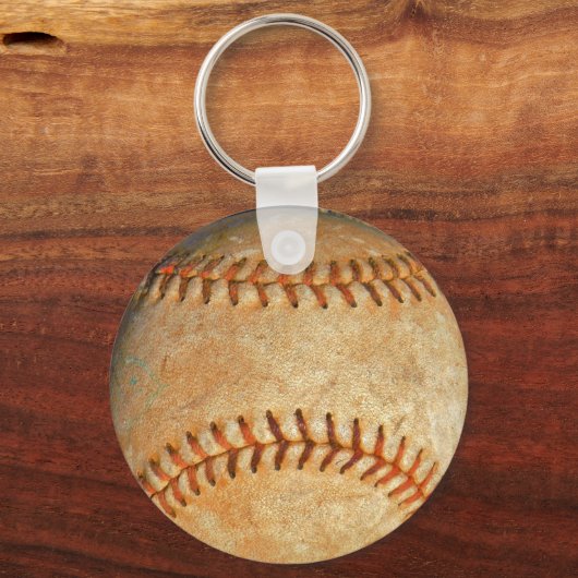  Witte Baseball rode roodheid Sleutelhanger (Voorkant)