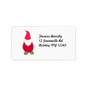 Witte bearing Gnome Address Label (Voorkant)