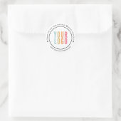 Witte Bedankt Voor Uw Aankoop Stickers Logo (Tas)