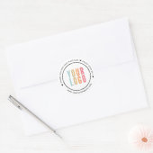 Witte Bedankt Voor Uw Aankoop Stickers Logo (Envelop)