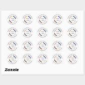 witte bedrijf logo bedank stickers (Vel)