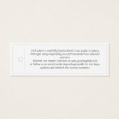 Witte Bedrijfsnaam Kleding Label Mini Visitekaartjes (Achterkant)