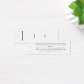 Witte Bedrijfsnaam Kleding Label Mini Visitekaartjes (Bureau)