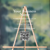 Witte Bedrijfsnaam Storefront QR Code Contactgegev Acryl Bord (Neutraal)
