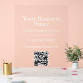 Witte Bedrijfsnaam Storefront QR Code Contactgegev Acryl Bord (Huwelijk)