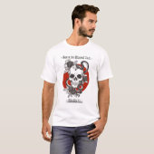 witte bedrukte shirt met schedel ontwerp (Voorkant volledig)