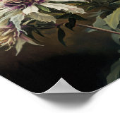 Witte Bee Balm Bloem Art Print Poster (Hoek)