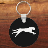 Witte beeldschittering sleutelhanger (Voorkant)