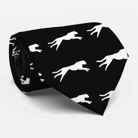 Witte beeldschittering stropdas (Opgerold)