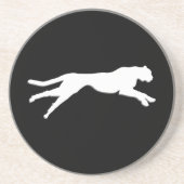 Witte beeldschittering zandsteen onderzetter (Voorkant)