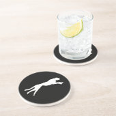 Witte beeldschittering zandsteen onderzetter (Zijkant)