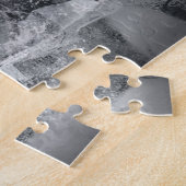 Witte Beer Hunter op ijs in water Legpuzzel (Zijkant)