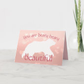 Witte Beer Silhouet Wenskaart Kaart (Voorkant)