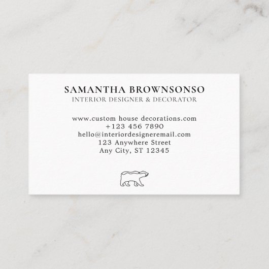 Witte Beer van wilde varkens Visitekaartje (Achterkant)