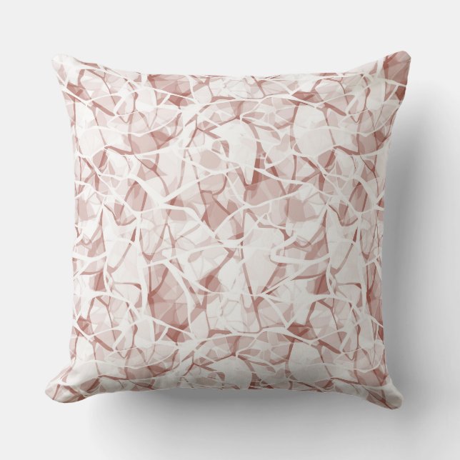witte beige abstract mode modern patroon    kussen (Voorkant)