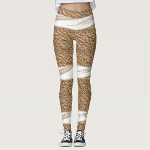 Witte & Beige Leggings Lang