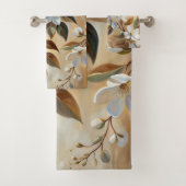 Witte beige tak badhanddoeken bad handdoek (Insitu)