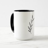 Witte beker met handgemaakte ontwerp mok (Voorkant links)