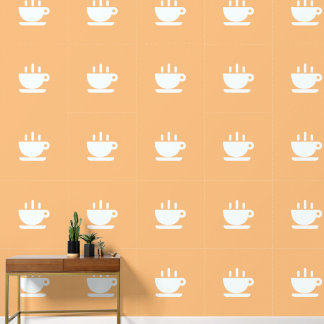 Witte beker van Java LT Oranje keuken Behang