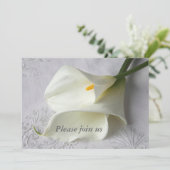 witte belastering op uitnodiging voor linnen bruil (Staand voorkant)