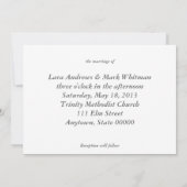 witte belastering op uitnodiging voor linnen bruil (Achterkant)