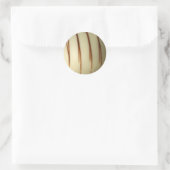 witte Belgische chocolade Ronde Sticker (Tas)