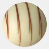 witte Belgische chocolade Ronde Sticker (Voorkant)