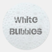 Witte bellen - Sjabloon Ronde Sticker (Voorkant)