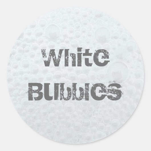 Witte bellen - Sjabloon Ronde Sticker (Voorkant)