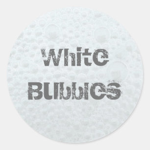Witte bellen - Sjabloon Ronde Sticker