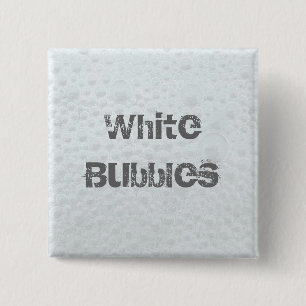 Witte bellen - Sjabloon Vierkante Button 5,1 Cm