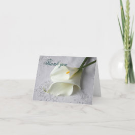 witte belletjes op linnen - dank je creditcard bedankkaart