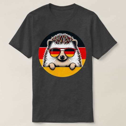 Witte Bellied Egel met Zonnebril Dierenliefde T-shirt (Design voorkant)