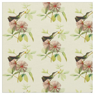 Witte Bellied Emerald Hummingbird Stof