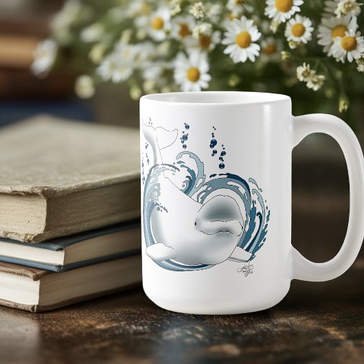 Witte Beluga Walvis Koffiemok