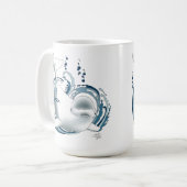 Witte Beluga Walvis Koffiemok (Voorkant links)