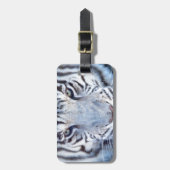 Witte Bengaalse Tijger Bagagelabel (Voorkant verticaal)