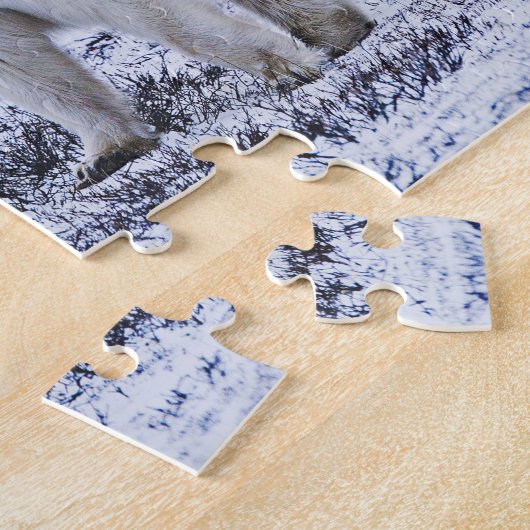 Witte Beren Jigzaag Puzzle Legpuzzel (Zijkant)