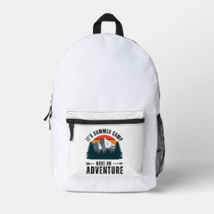 Witte Berg Natuur Retro Avontuur Bedrukte Rugzak