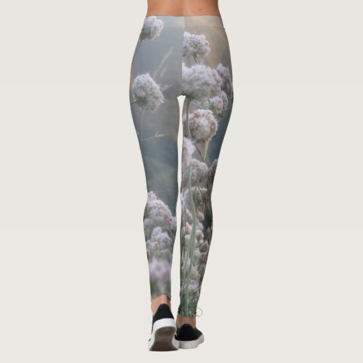 Witte bergbloemen leggings (Achterkant)