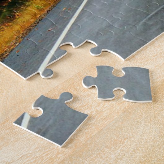 Witte bergen Autumn Legpuzzel (Zijkant)