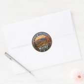 Witte Bergen Fryeburg Maine Ronde Sticker (Envelop)