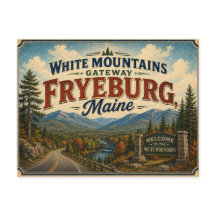 Witte Bergen Gateway Fryeburg Maine Ansichtkaart