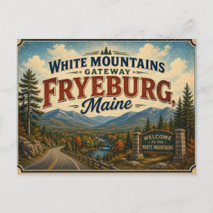 Witte Bergen Gateway Fryeburg Maine Ansichtkaart Briefkaart