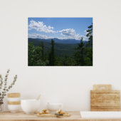 witte bergen in New Hampshire Poster (Keuken)