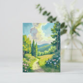 Witte Bergen | Landschapsschilderkunst in New Hamp Briefkaart (Staand voorkant)