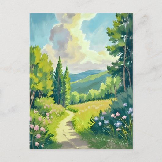 Witte Bergen | Landschapsschilderkunst in New Hamp Briefkaart (Voorkant)