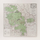  witte bergen Nationale Boskaart (1863) Legpuzzel (Horizontaal)